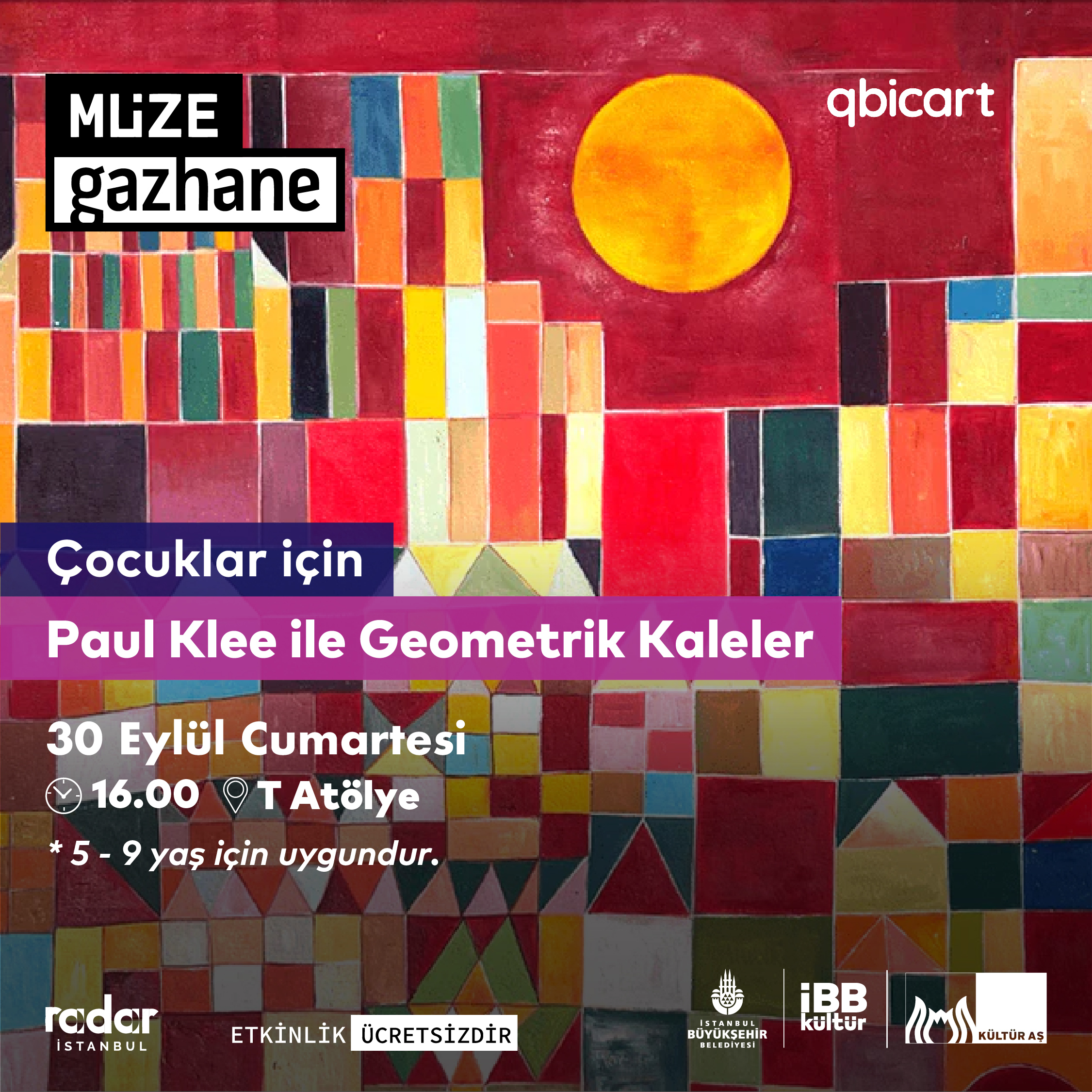 Çocuklar için Paul Klee ile Geometrik Kaleler (5-9 Yaş)