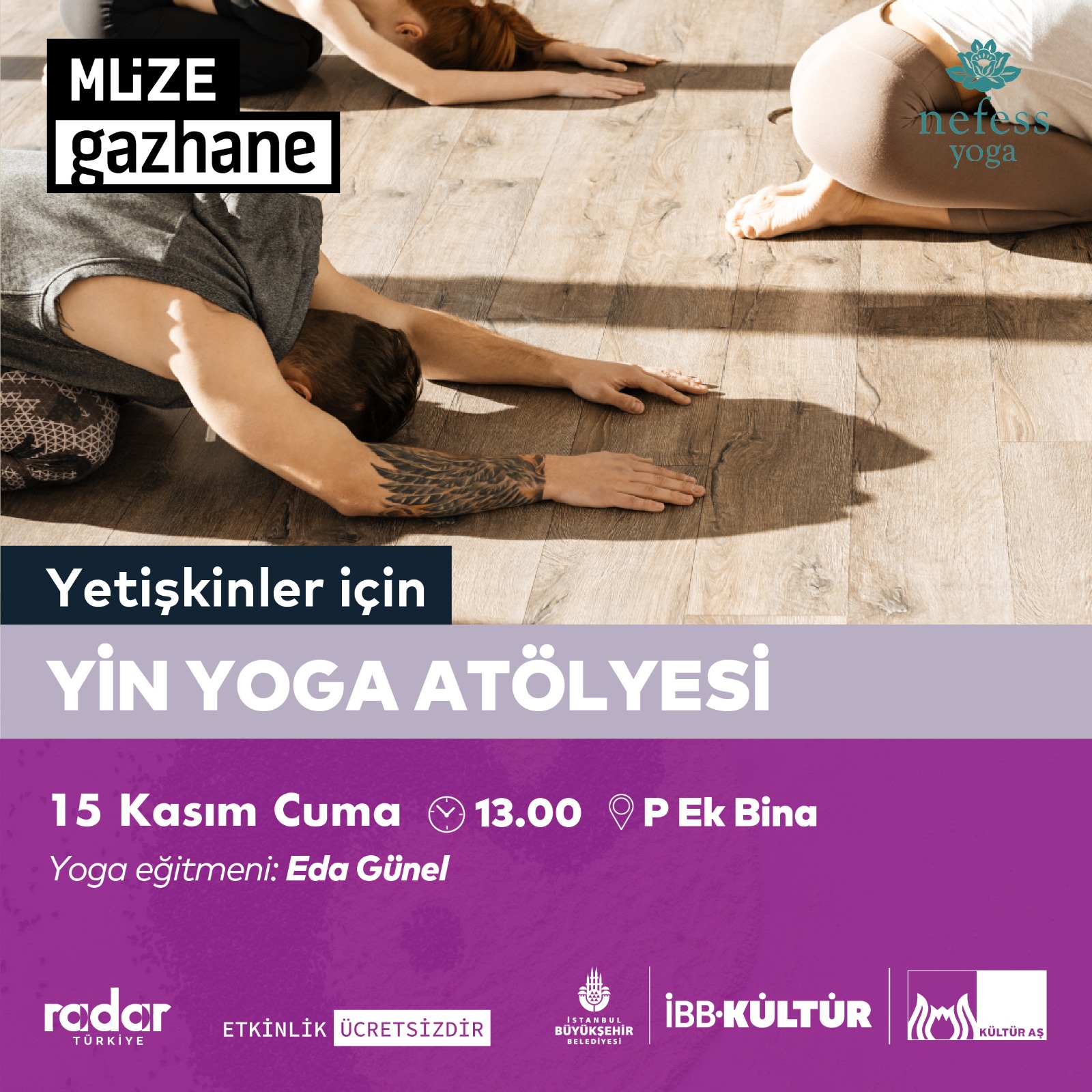 Yetişkinler için Yin Yoga Atölyesi