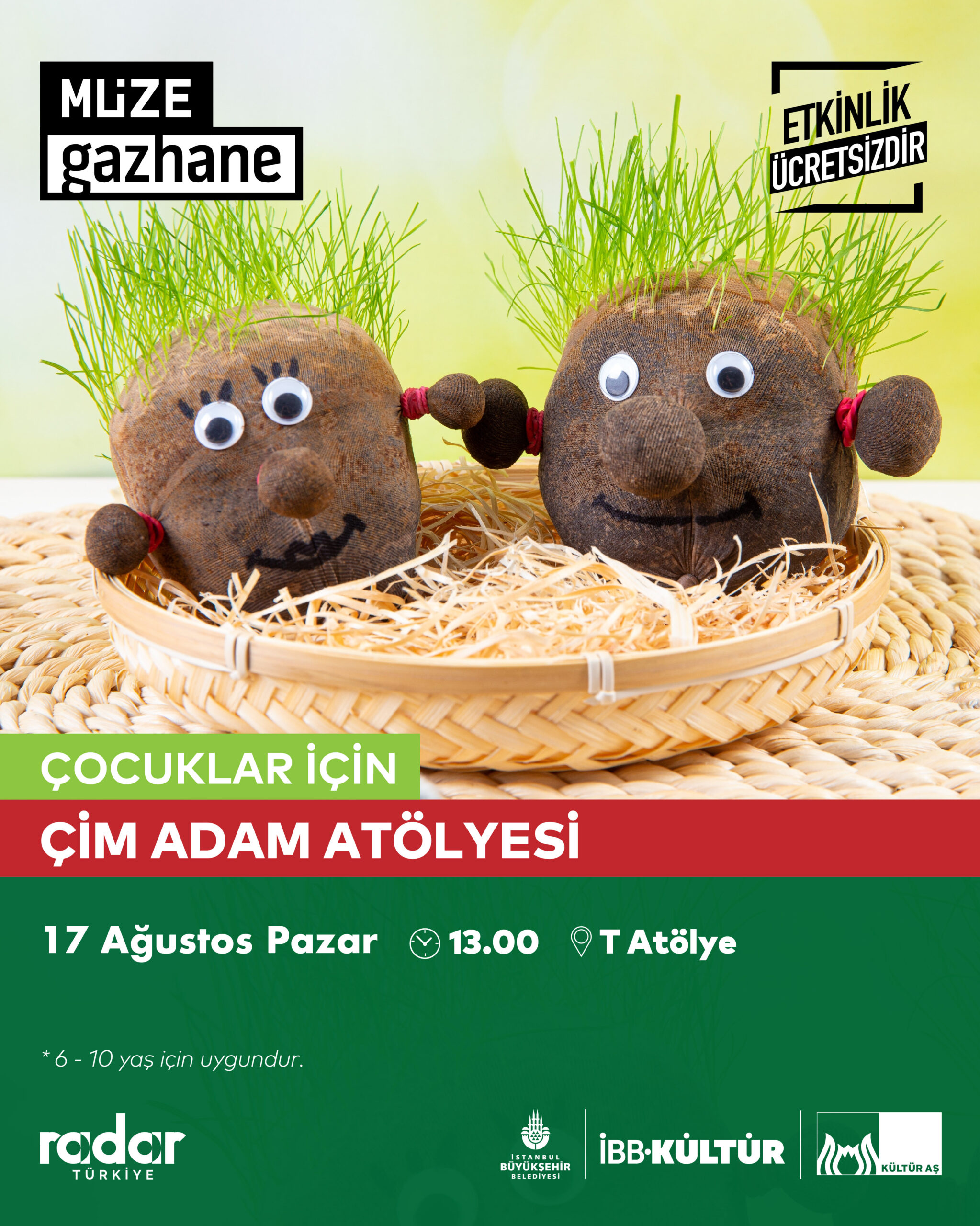 Çocuklar için Çim Adam Atölyesi