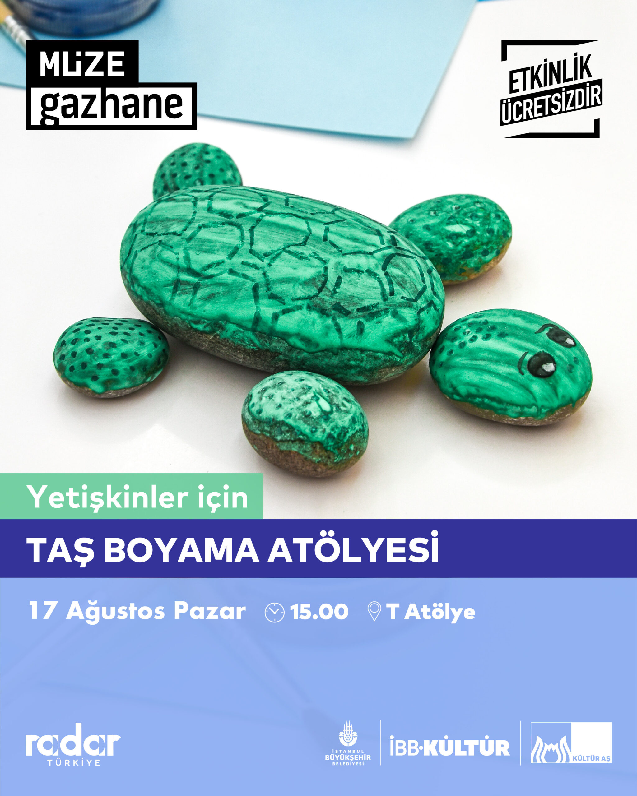 Yetişkinler için Taş boyama Atölyesi