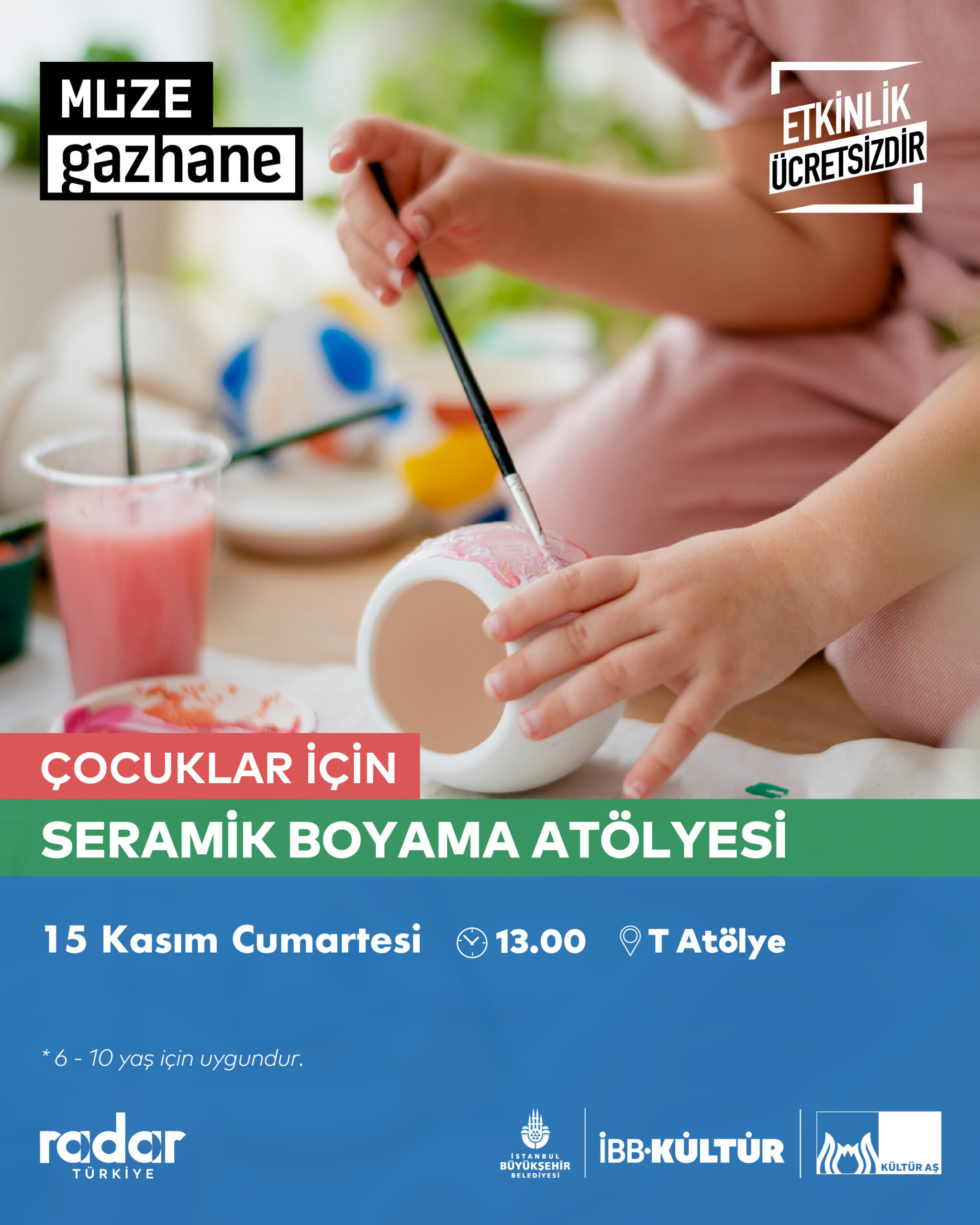 Çocuklar için Seramik Boyama Atölyesi