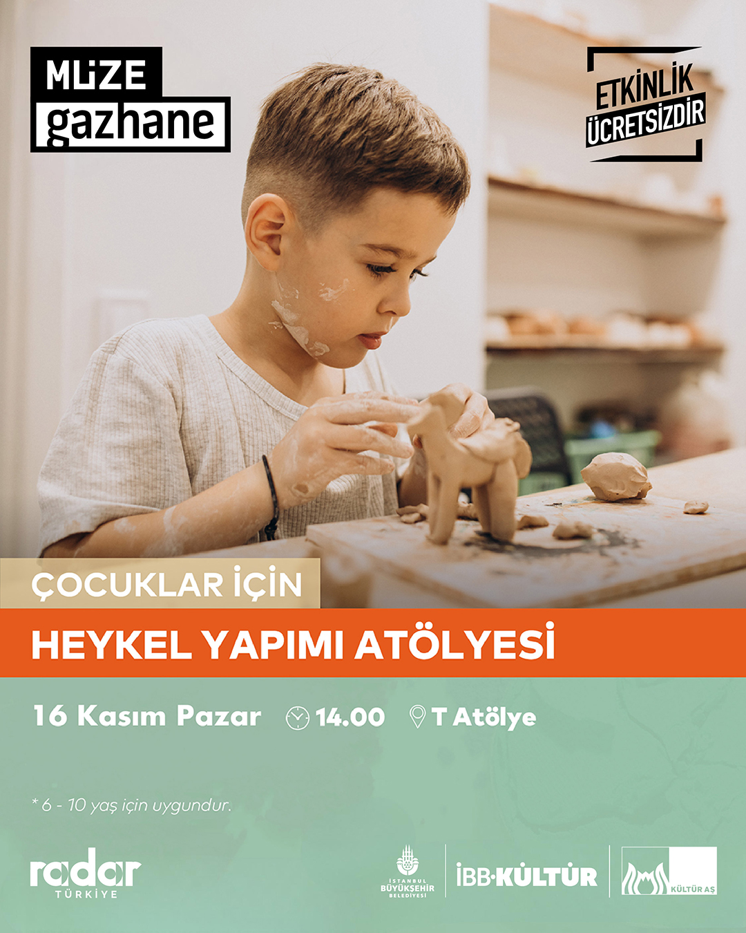 Çocuklar için Heykel Yapımı Atölyesi
