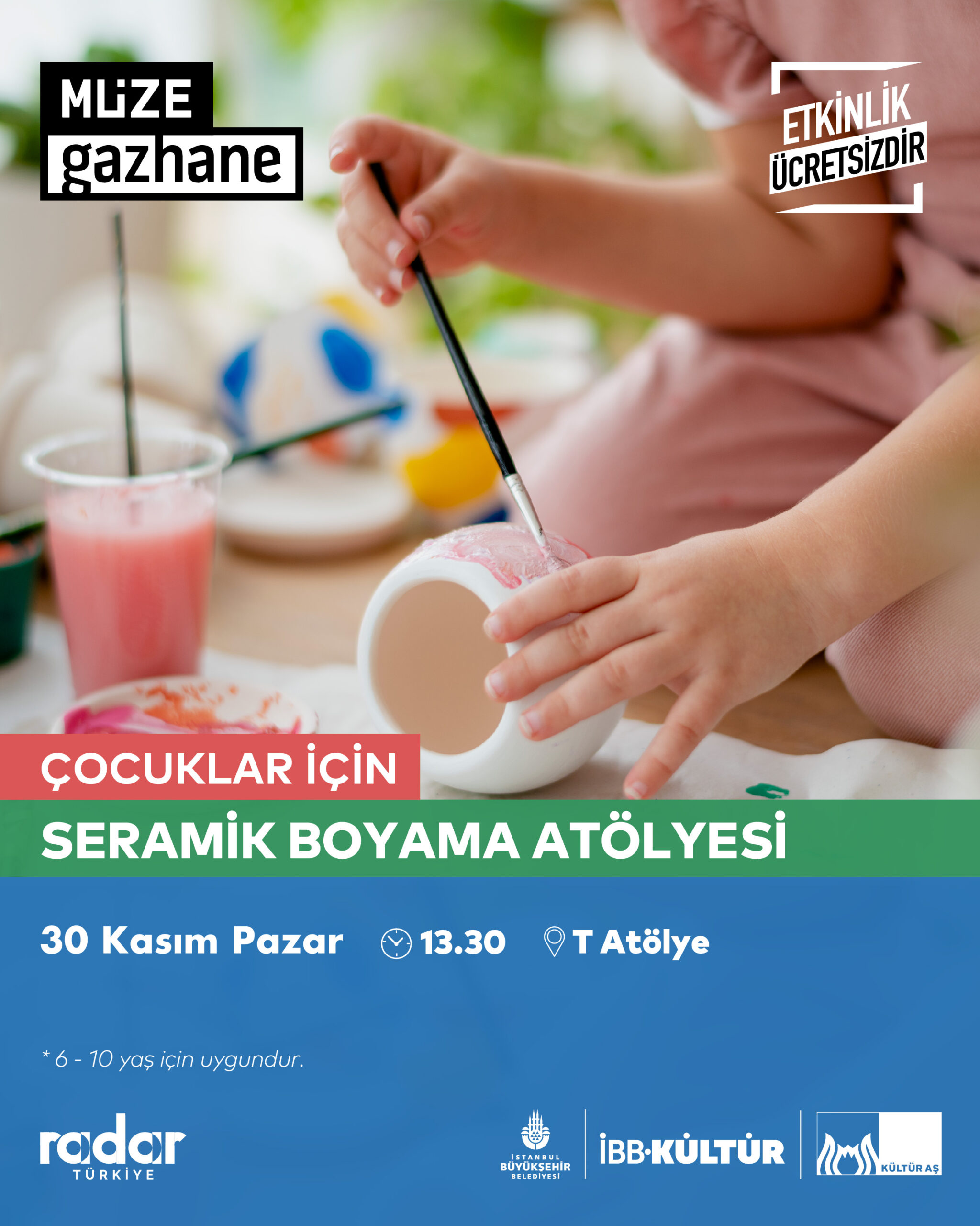 Çocuklar için Seramik Boyama Atölyesi