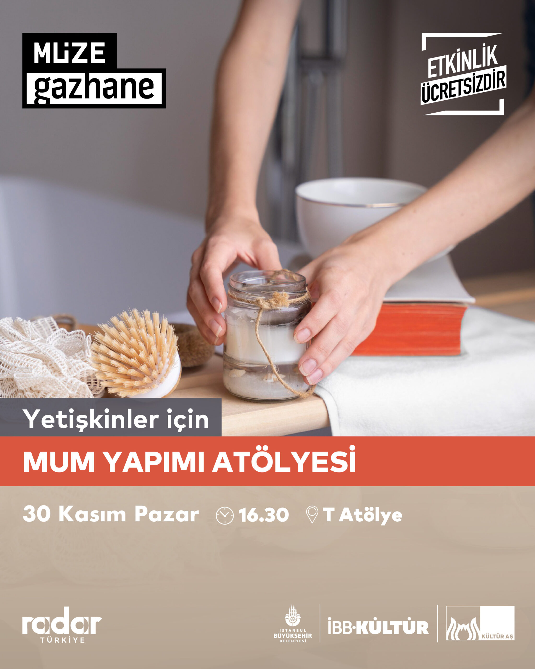 Yetişkinler için Mum Yapımı Atölyesi