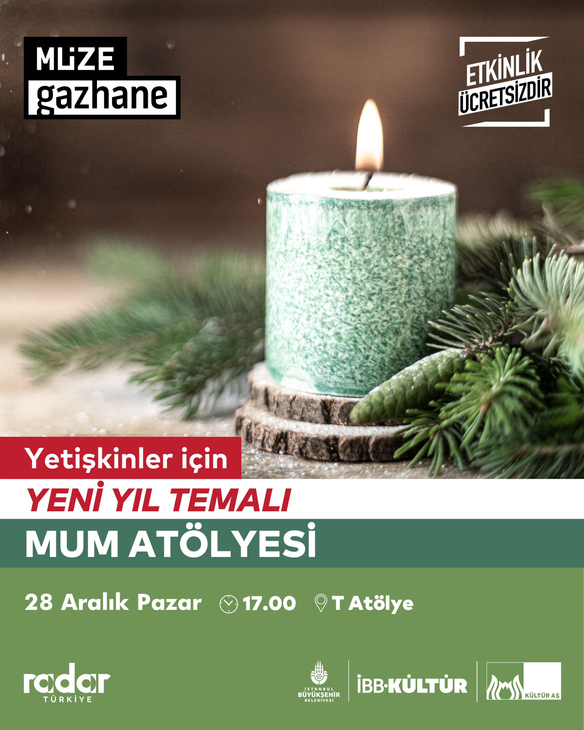 Yetişkinler için Yeni Yıl Temalı Mum Atölyesi