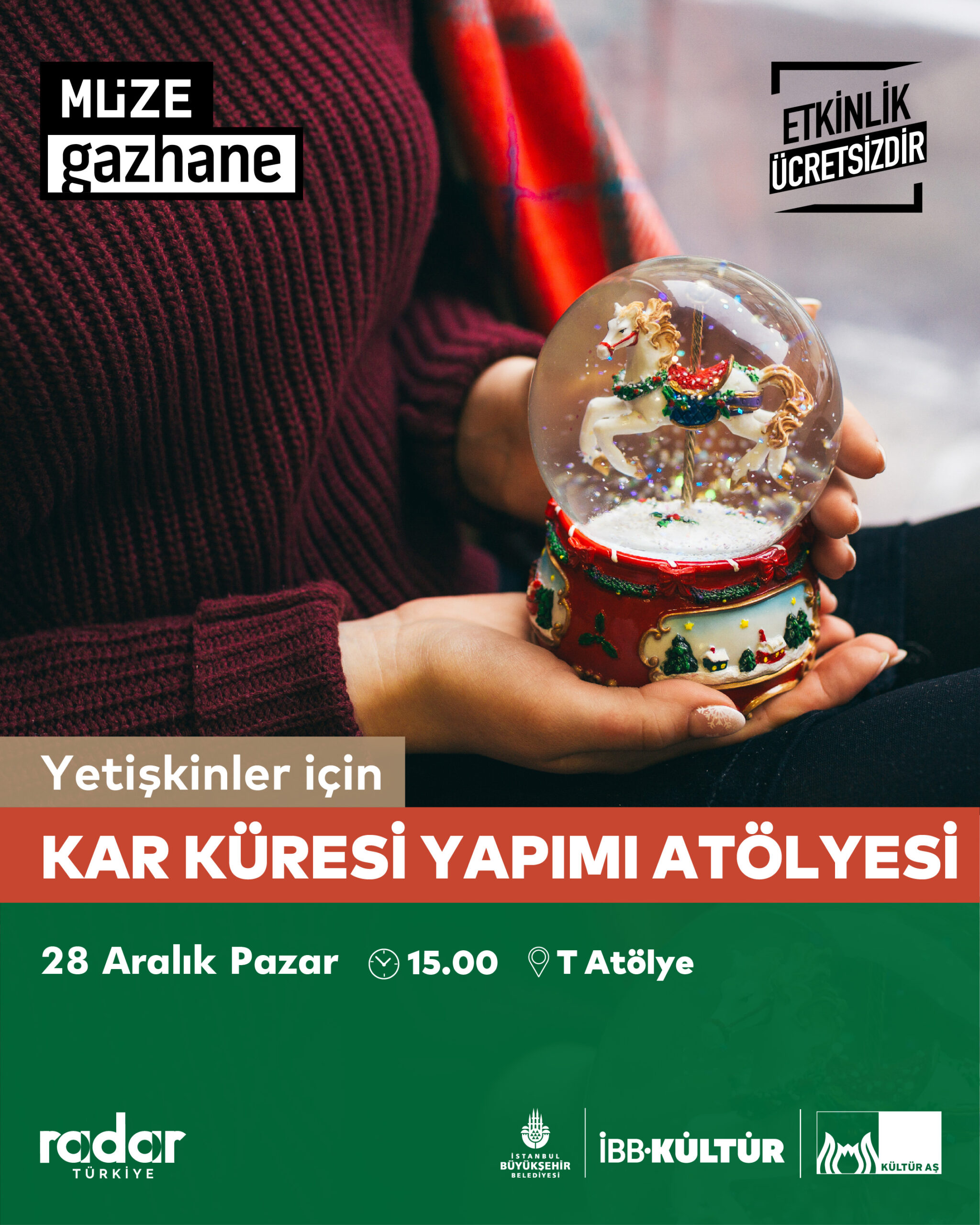 Yetişkinler için Kar Küresi Yapımı Atölyesi